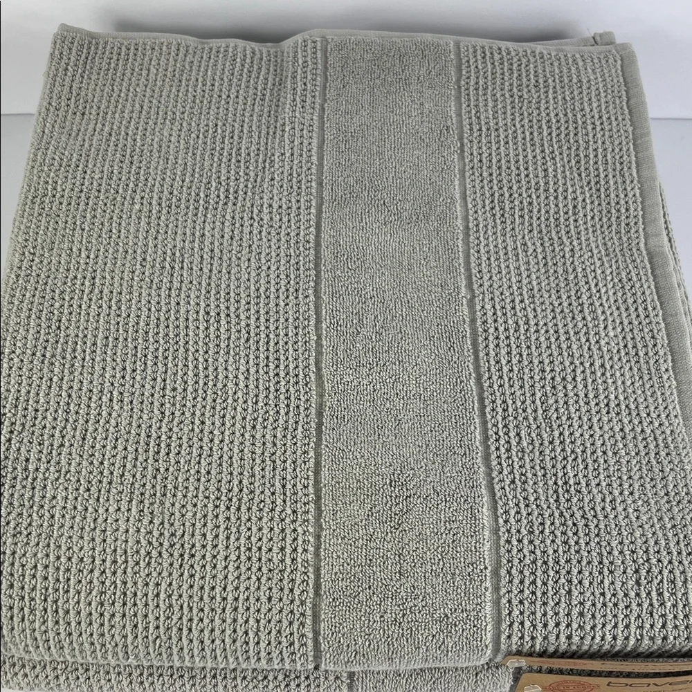 2 Pc Baveno Home Bath Towel Set Taupe Waffle Design 100% Turkish Cotton NEW